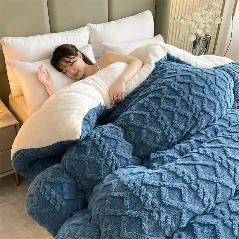 NylaWeave Lamm-Kaschmir Gewichtsdecke, ultra warm für den Winter