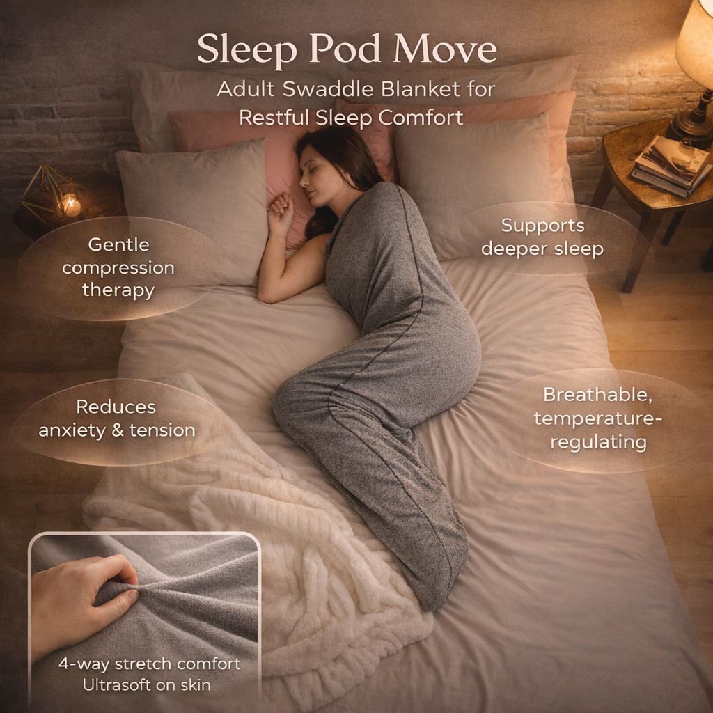 Sleep Pod Move Adult Swaddle Blanket Restful Sleep Comfort