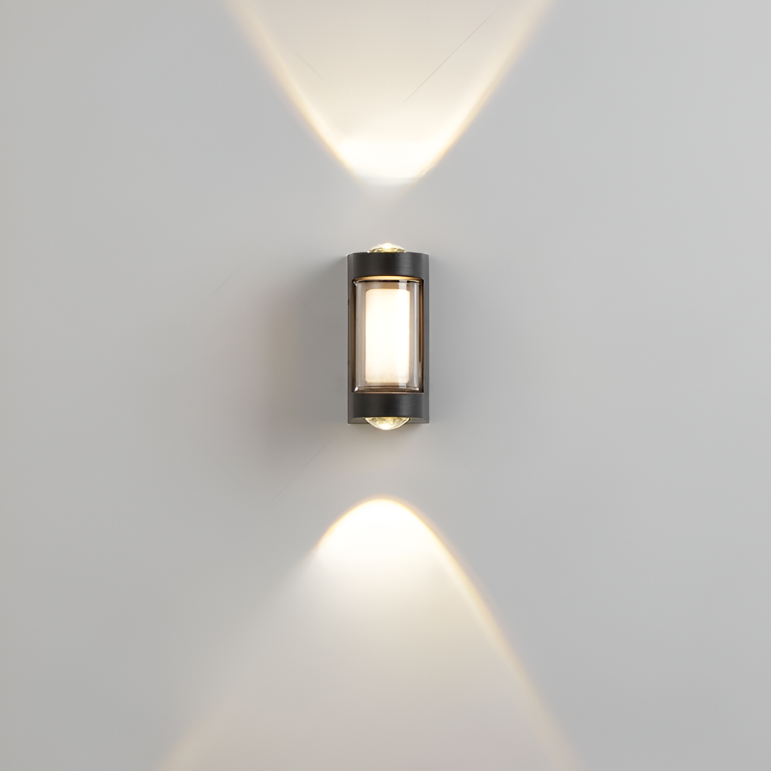 Nordische minimalistische Acryl rechteckige Außenwandleuchte LED Up-Down