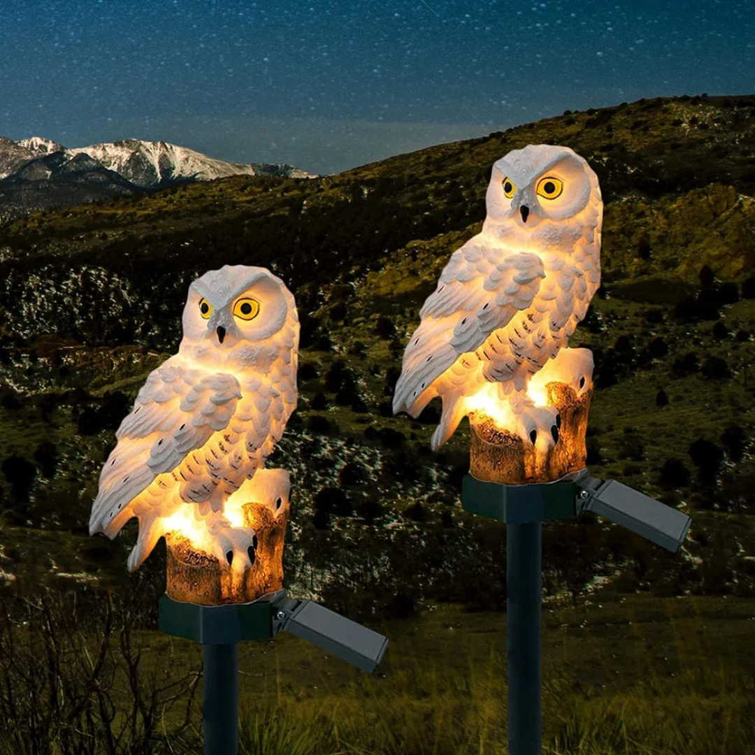 Solar Garden Light – Charming Owl Solar Lantern with Warm White LED for Outdoor Lighting