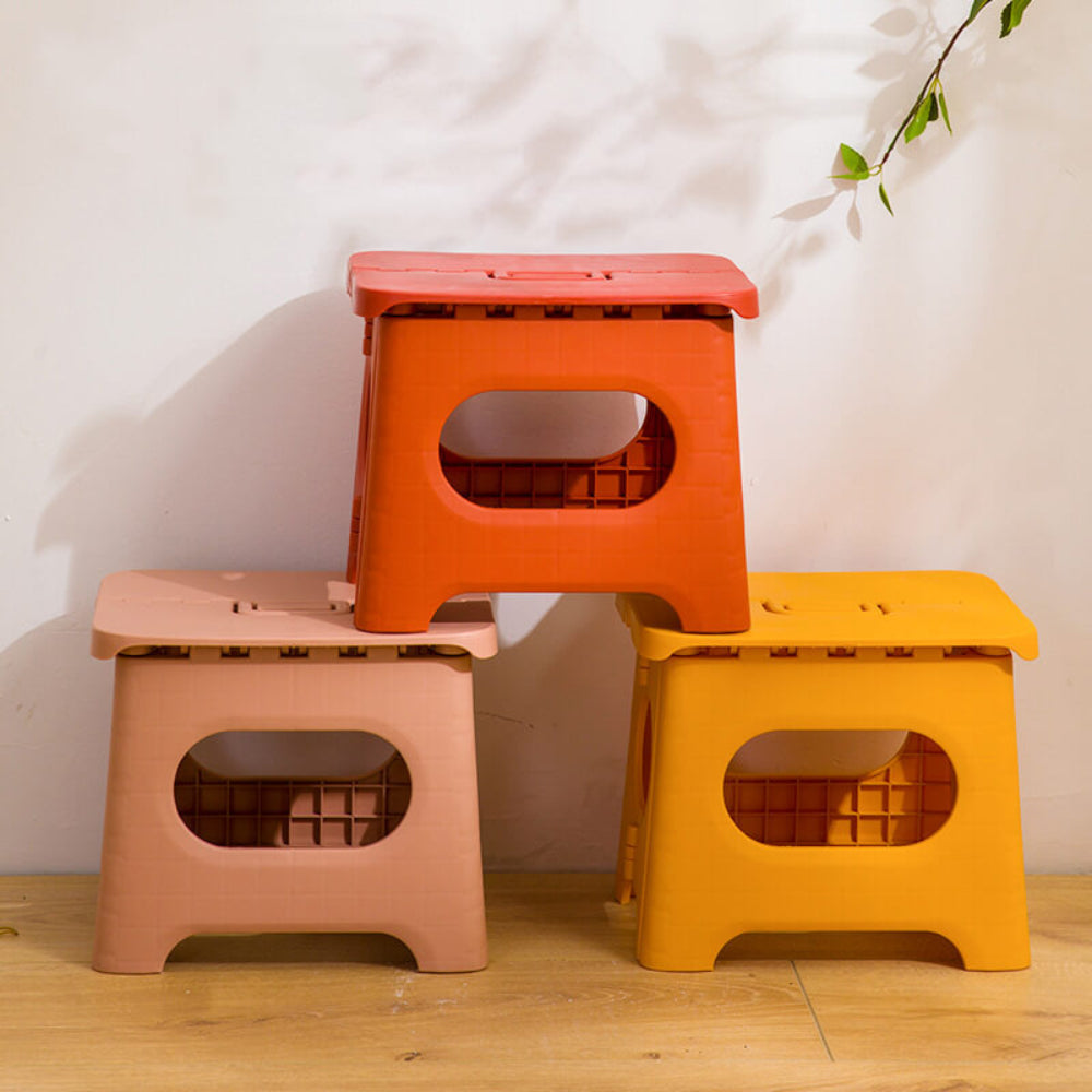 Taburete plegable portátil con asa