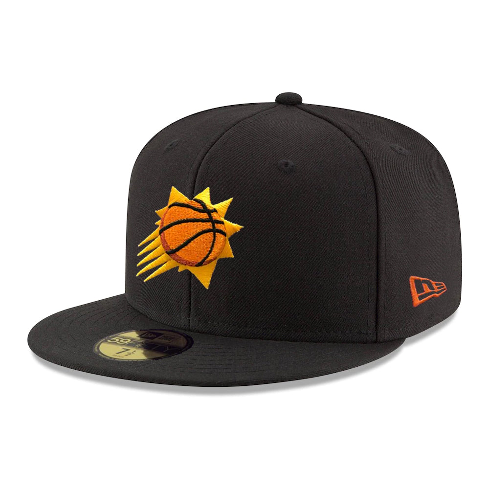 Gorra ajustada New Era 59FIFTY de los Phoenix Suns de la NBA con logo de balón de tiro Suns - Negra