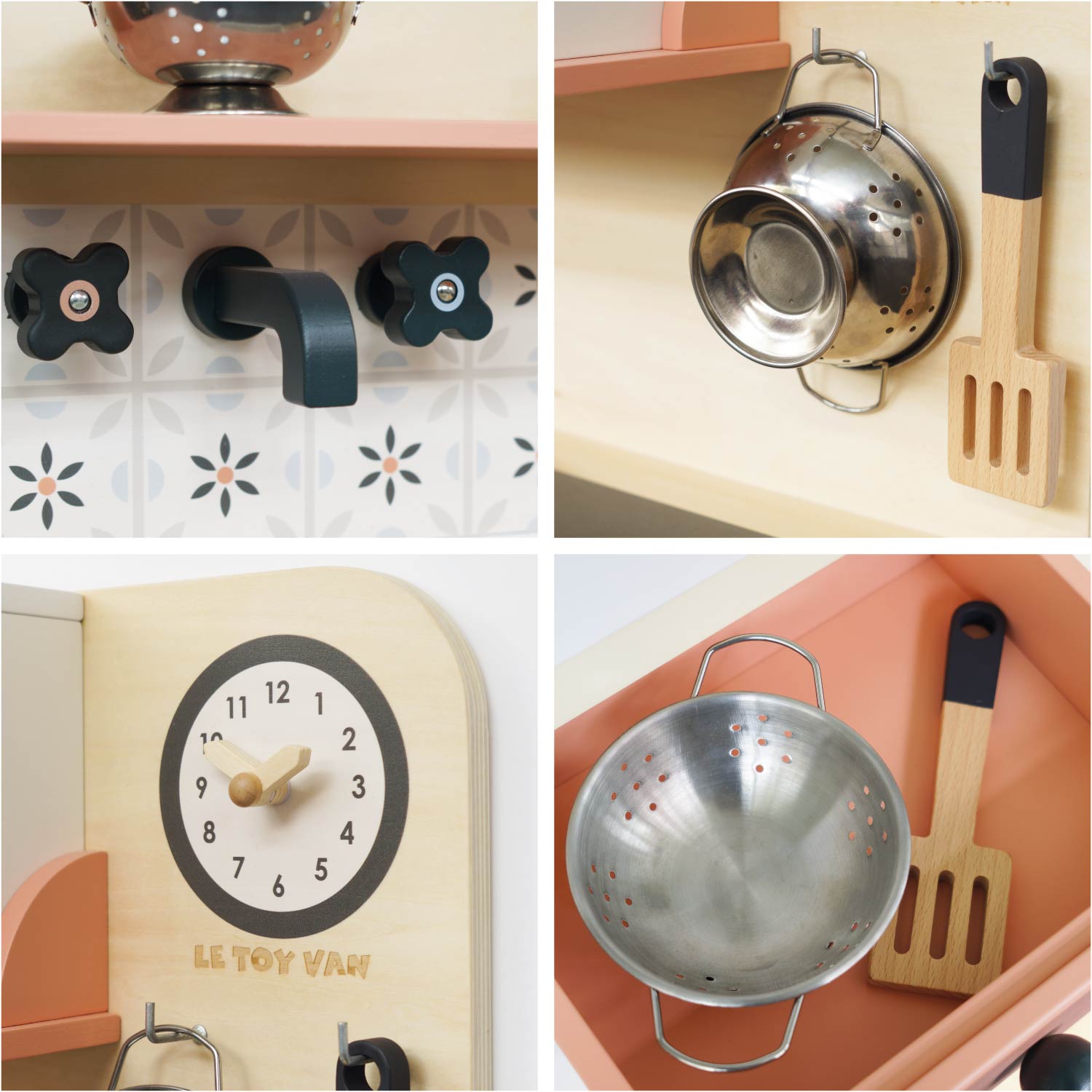 Rattan Family Wooden Play Kitchen