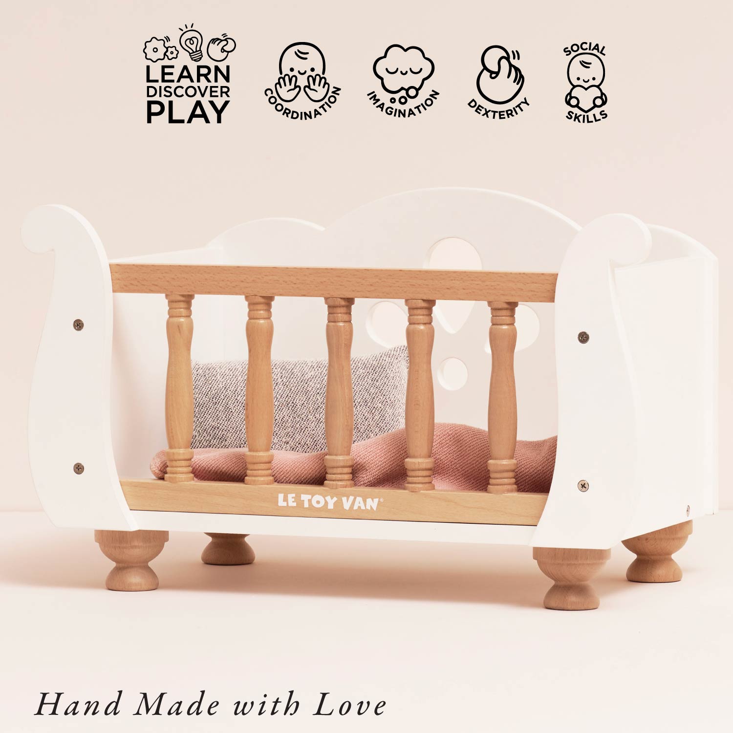 Puppen Holz-Kinderbett