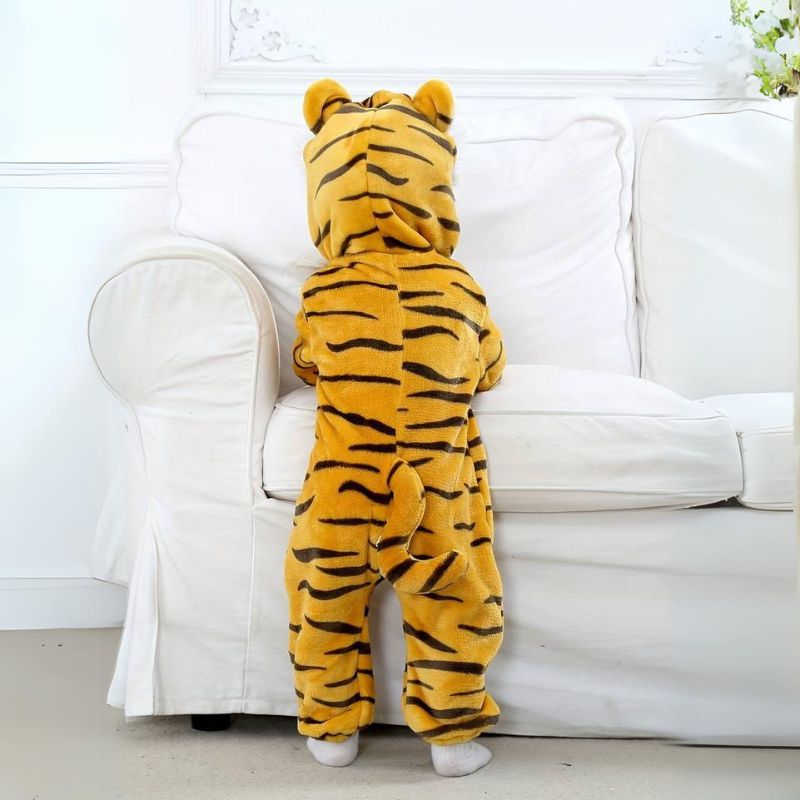 Toddler Jumpsuit Animal Theme Soft Cotton Hypoallergenic Fleece
