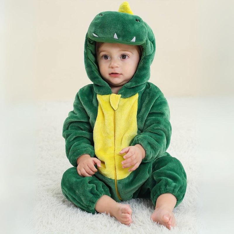 Toddler Jumpsuit Animal Theme Soft Cotton Hypoallergenic Fleece