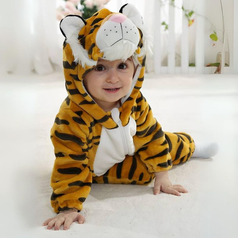 Toddler Jumpsuit Animal Theme Soft Cotton Hypoallergenic Fleece