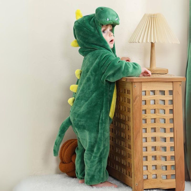 Toddler Jumpsuit Animal Theme Soft Cotton Hypoallergenic Fleece