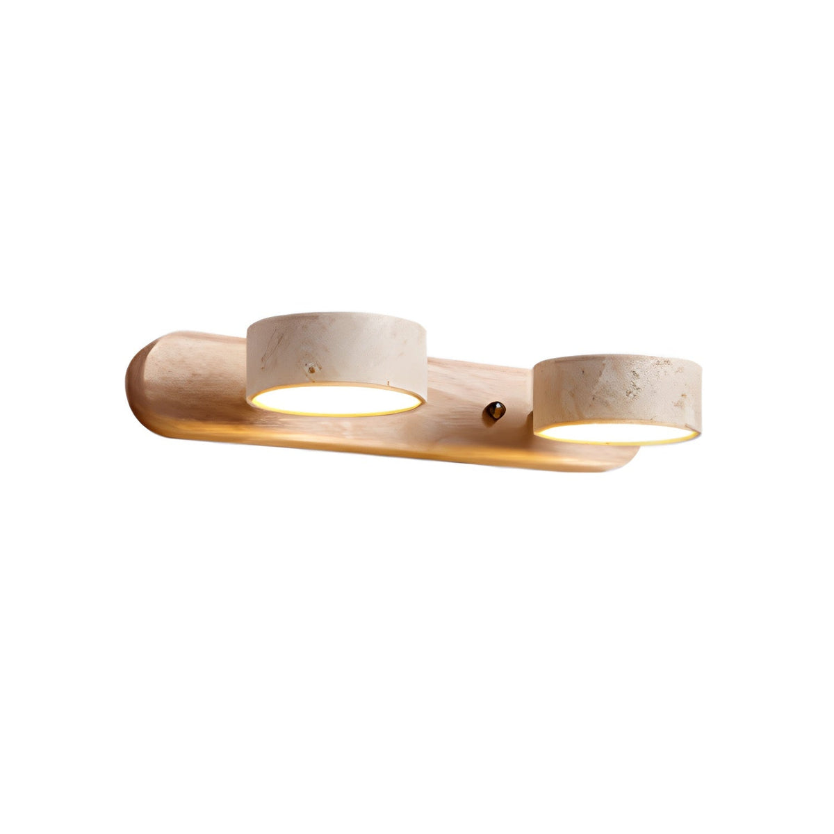 Aplique de pared moderno de travertino redondo con LED 1 luz