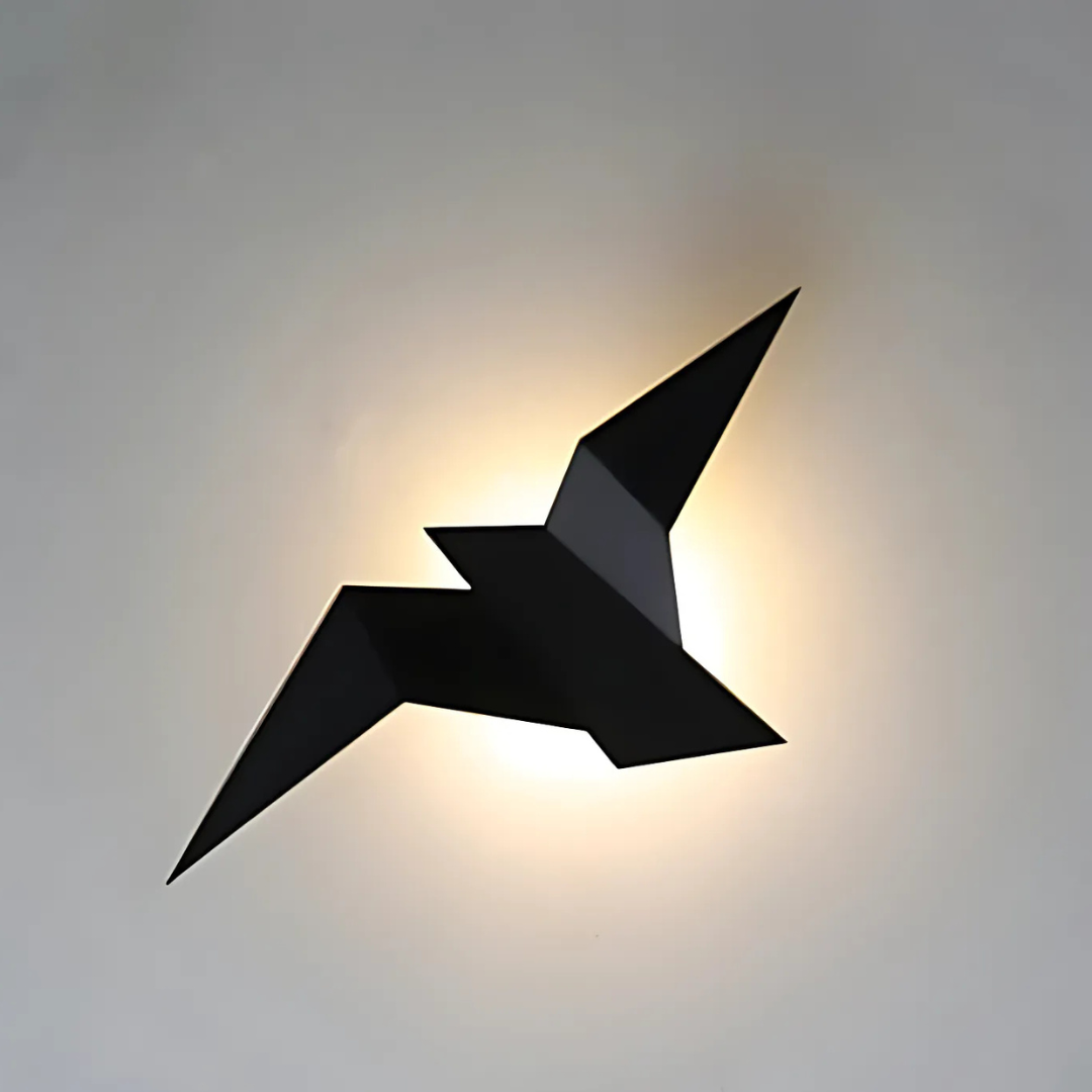 Unieke Origami Wandlamp – Stijlvolle Binnenwandlampen voor Woonkamer en Slaapkamer, Warm LED Licht, Metalen Ontwerp