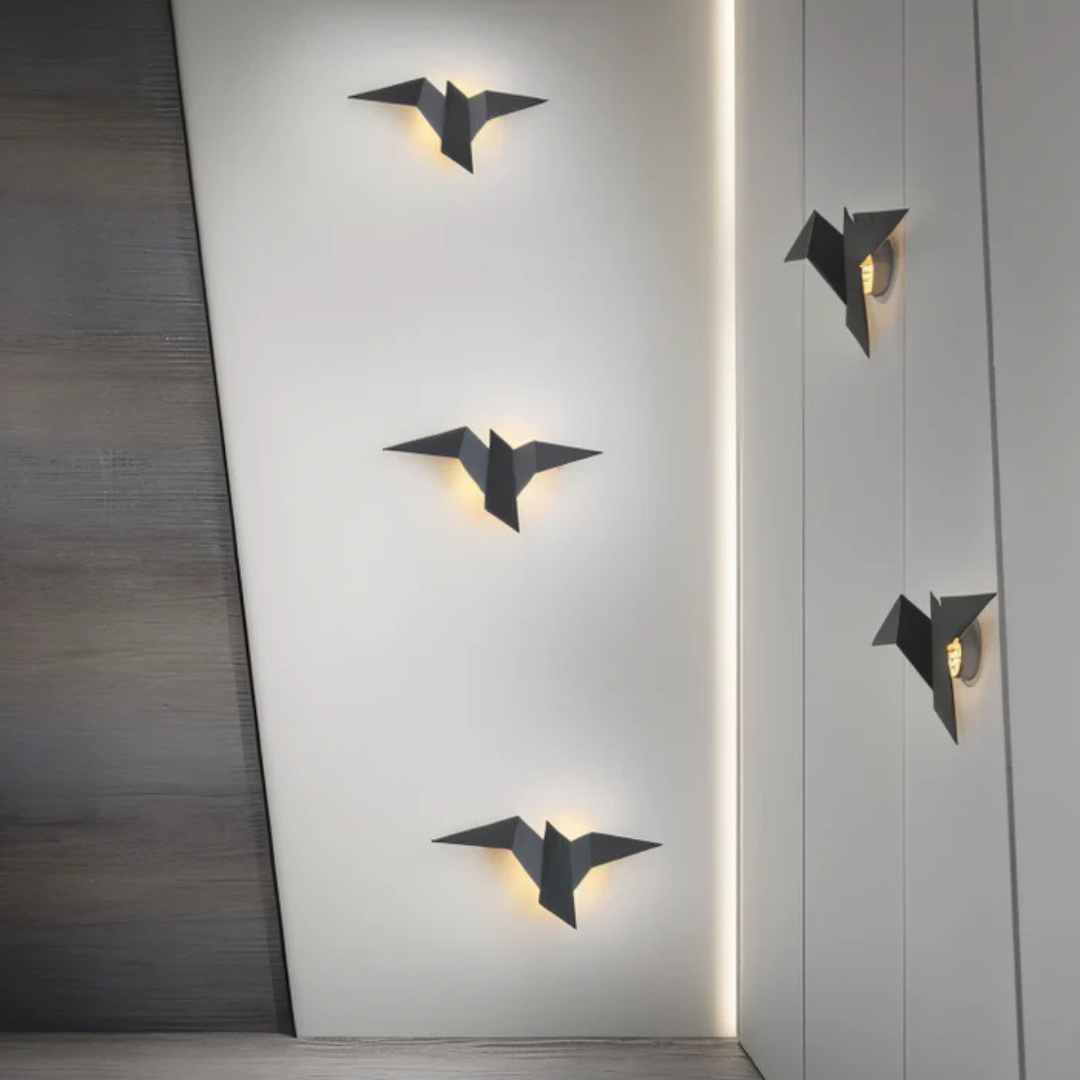 Unieke Origami Wandlamp – Stijlvolle Binnenwandlampen voor Woonkamer en Slaapkamer, Warm LED Licht, Metalen Ontwerp