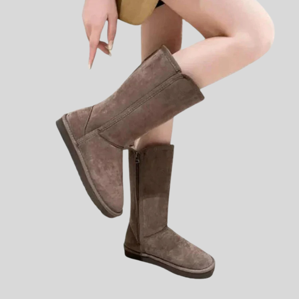 Damen Winterstiefel mit Wildlederoptik