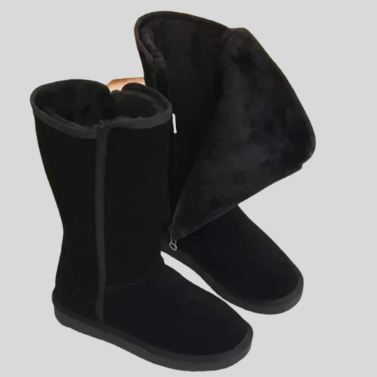 Damen-Winterstiefel mit Wildlederoptik