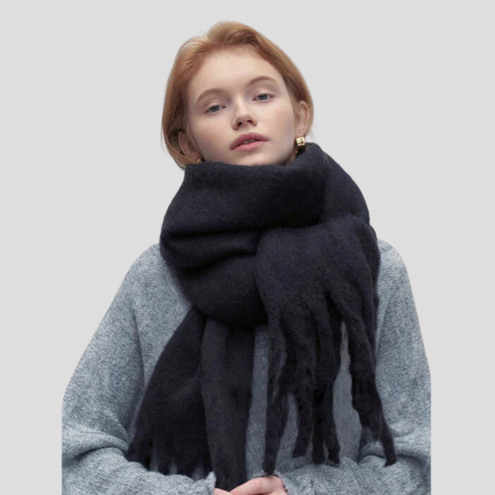 Sciarpa con nappine da donna