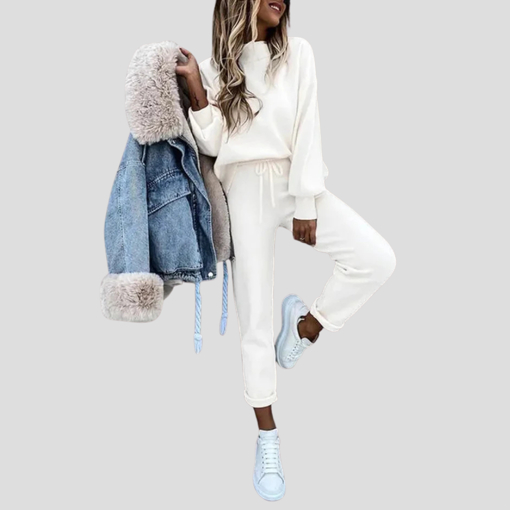 Conjunto de chándal de corte relajado para mujer