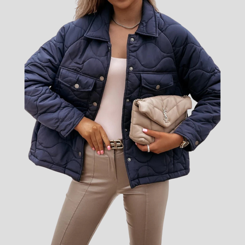 Damen elegant geschnittene Jacke mit Taschen