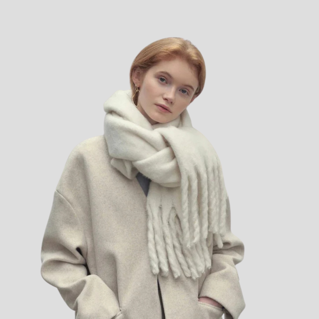 Sciarpa con nappine da donna