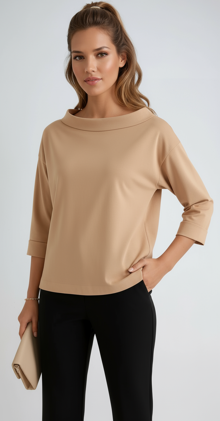 Elegant MINIMAL | RELAXED BOAT NECK TOP