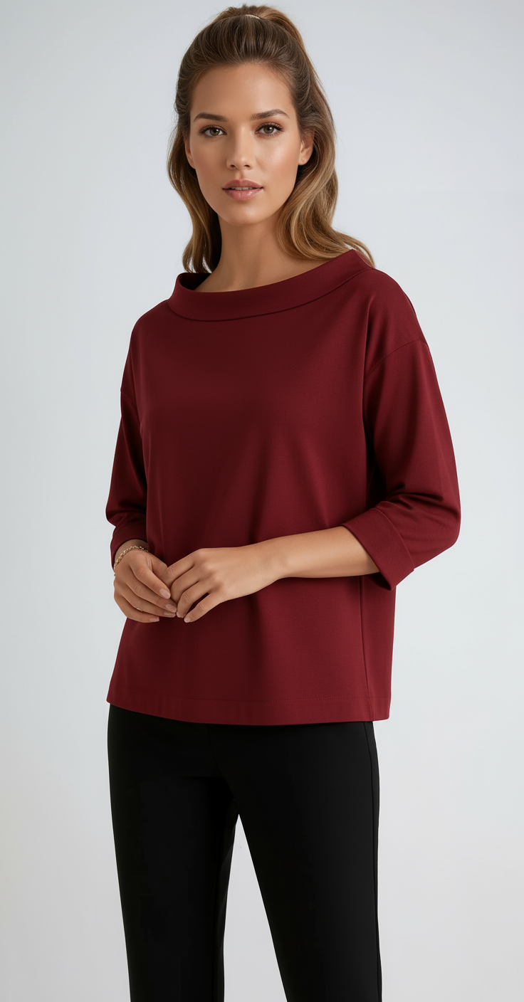 Elegant MINIMAL | RELAXED BOAT NECK TOP