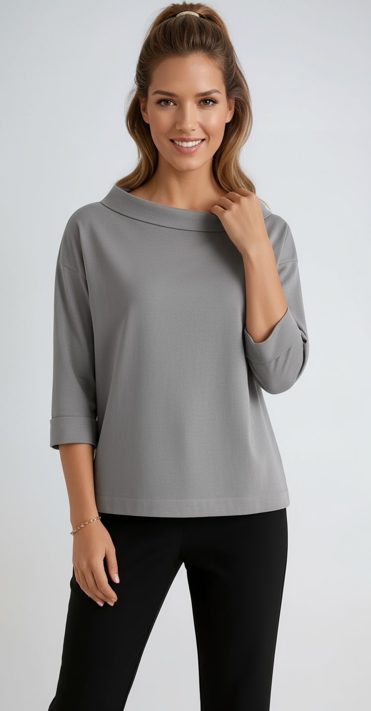 Elegant MINIMAL | RELAXED BOAT NECK TOP