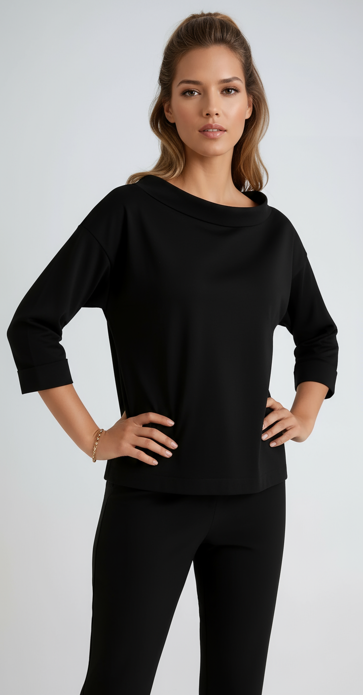 Elegant MINIMAL | RELAXED BOAT NECK TOP