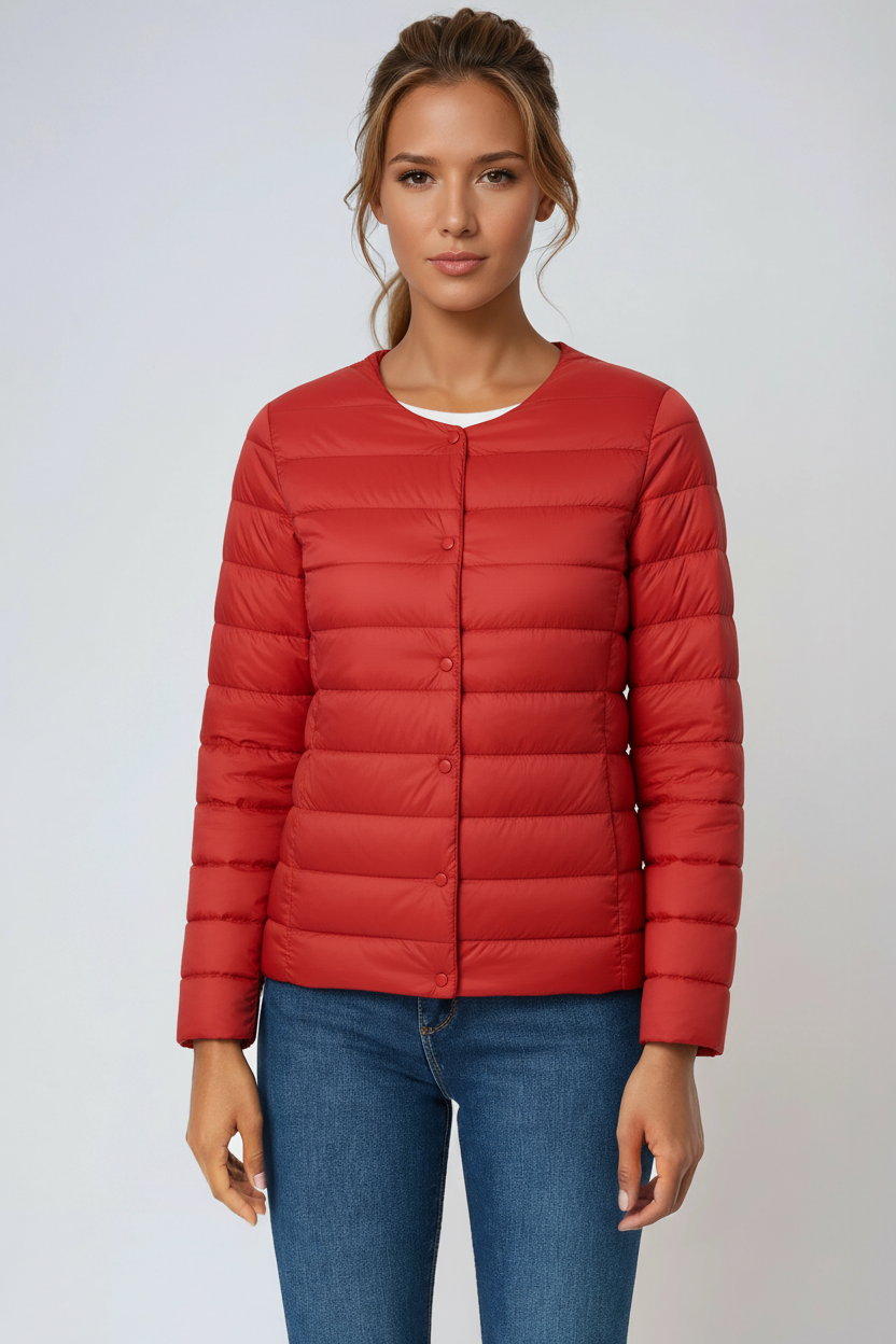 WOMEN’S PUFFER JACKET | BLACK LIGHTWEIGHT QUILTED COAT