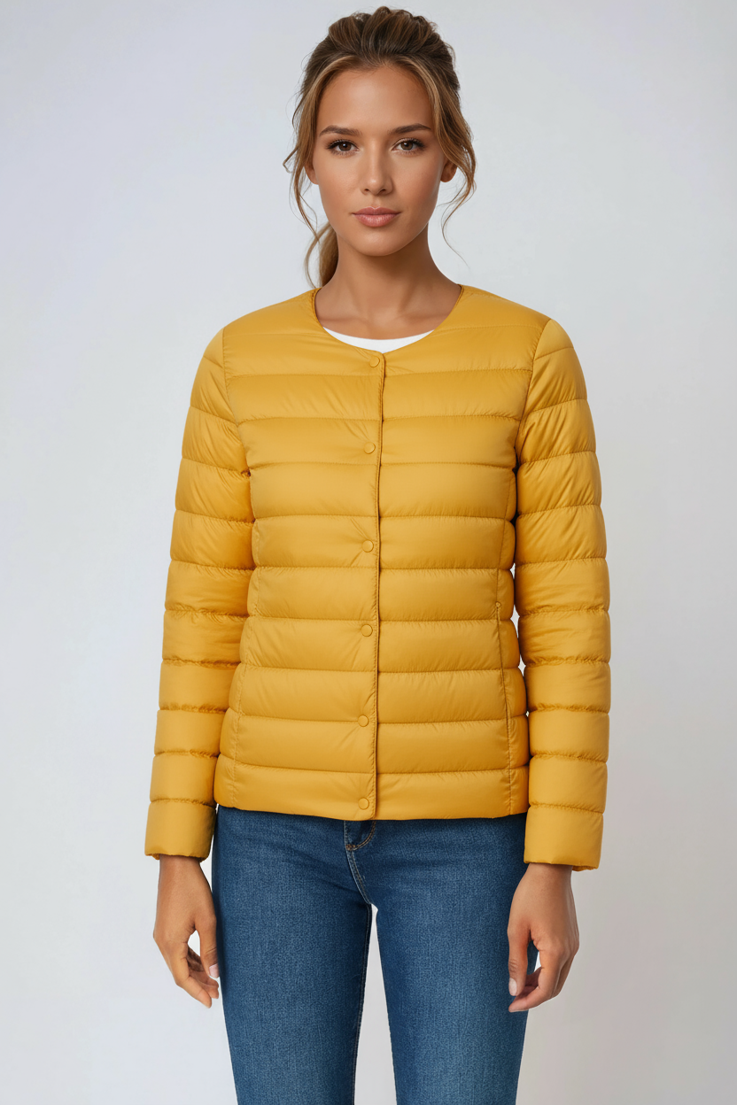 WOMEN’S PUFFER JACKET | BLACK LIGHTWEIGHT QUILTED COAT