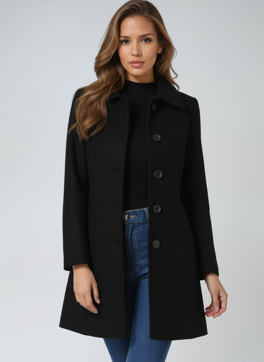 ENKELTKNAPPET VINTER TRENCHCOAT