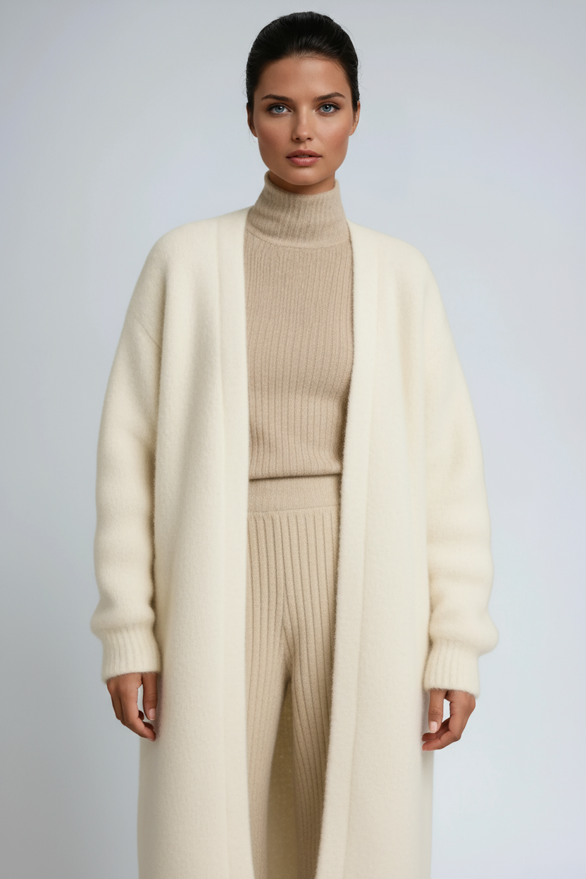 LANGER CARDIGAN – OFFENER MANTEL