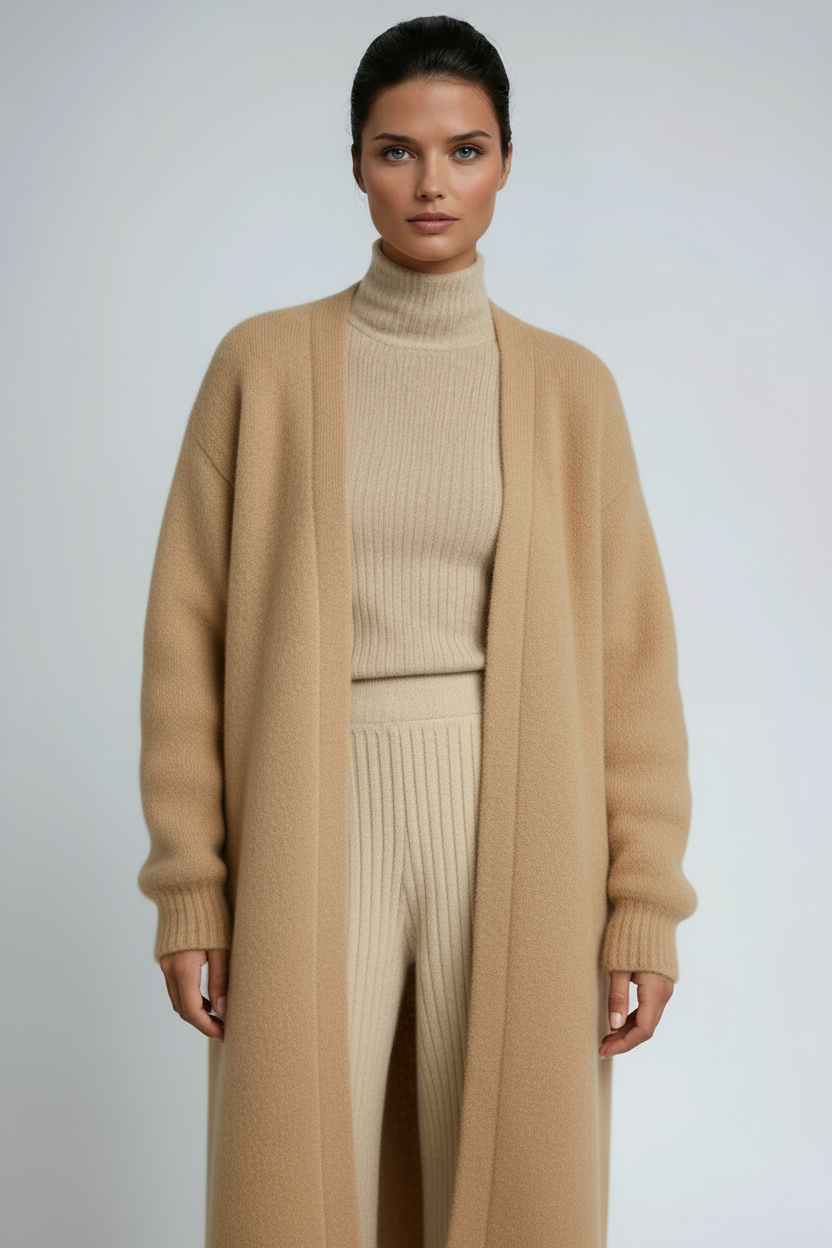 LANGER CARDIGAN – OFFENER MANTEL