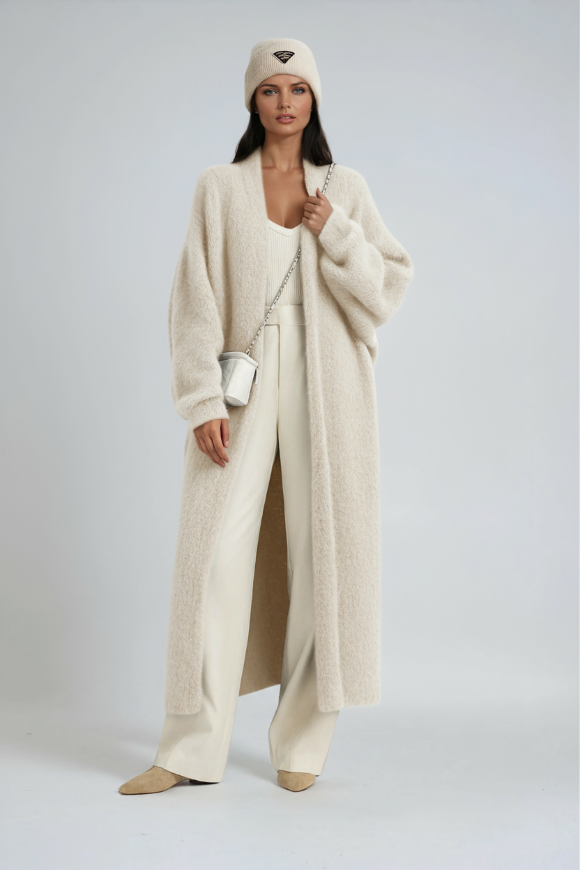 LANGER CARDIGAN – OFFENER MANTEL