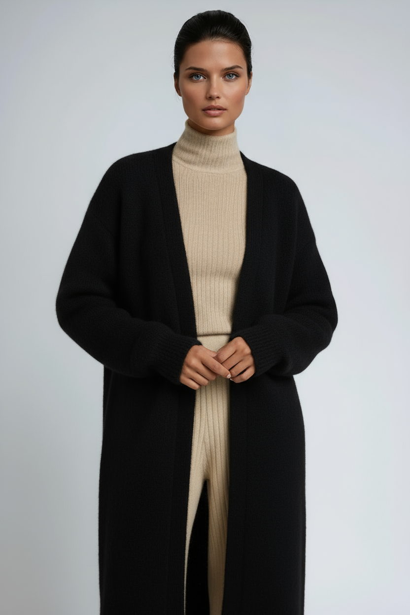 LANGER CARDIGAN – OFFENER MANTEL