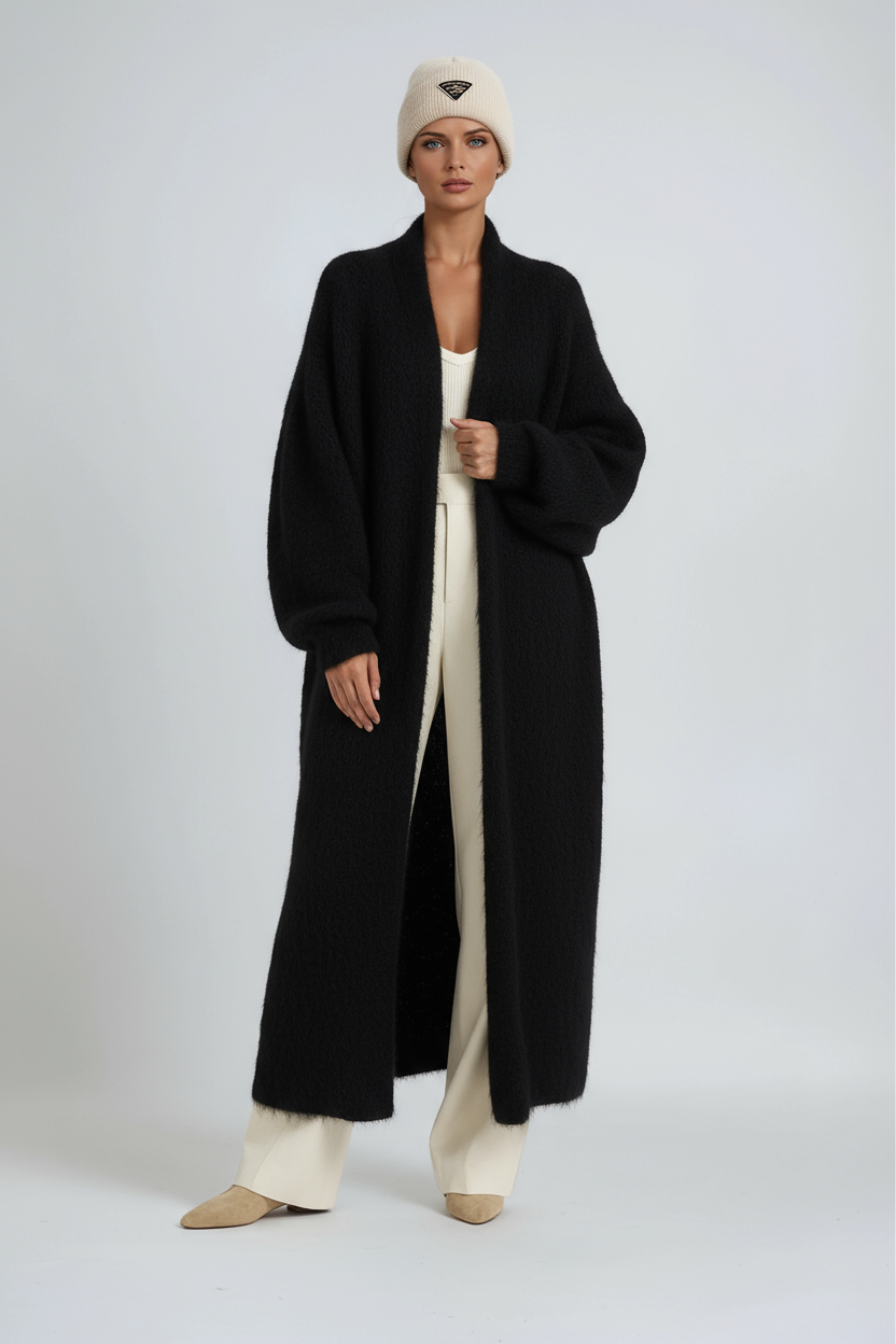LANGER CARDIGAN – OFFENER MANTEL