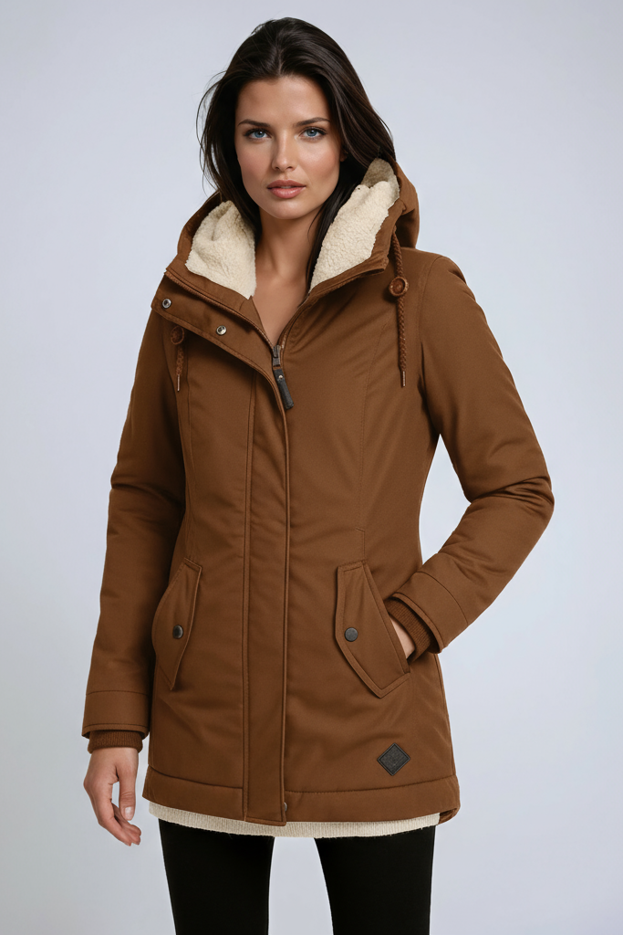 PARKA JAKKE | VINTERJAKKE MED FLEECEHÆTTE