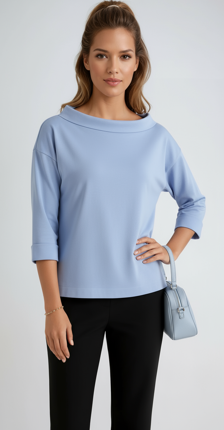 Elegant MINIMAL | RELAXED BOAT NECK TOP