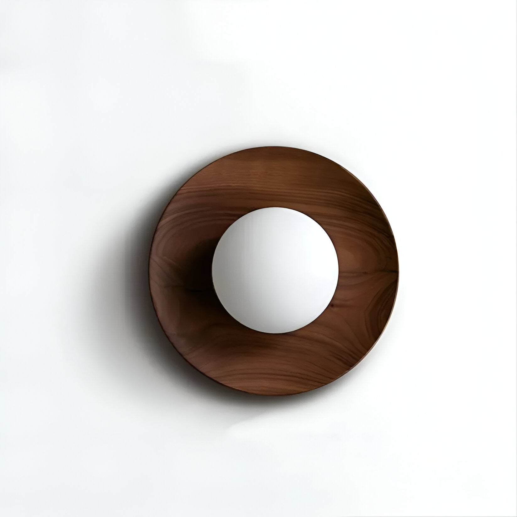 Applique da parete a globo in legno nordico LED 1 luce