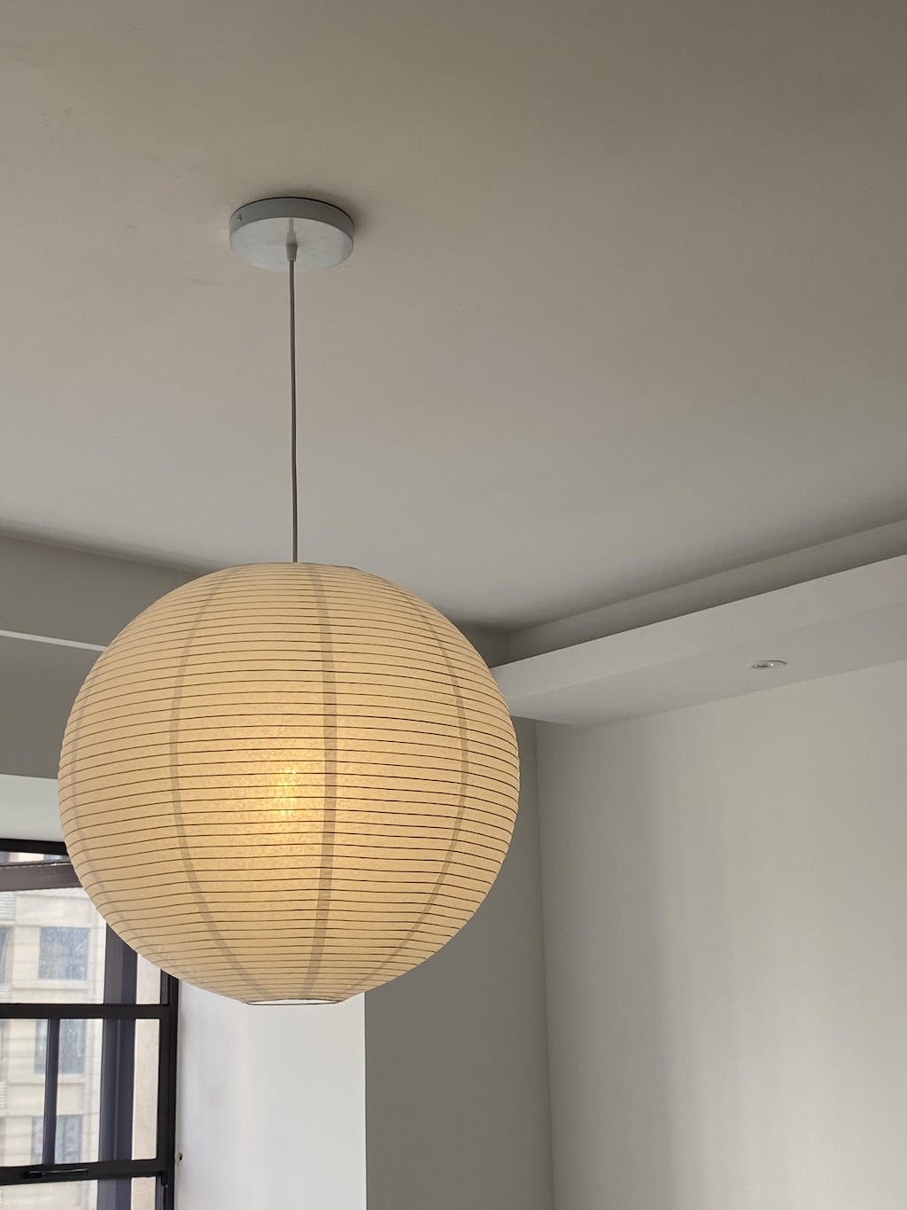 Lámpara colgante japonesa de globo de papel washi 1 luz
