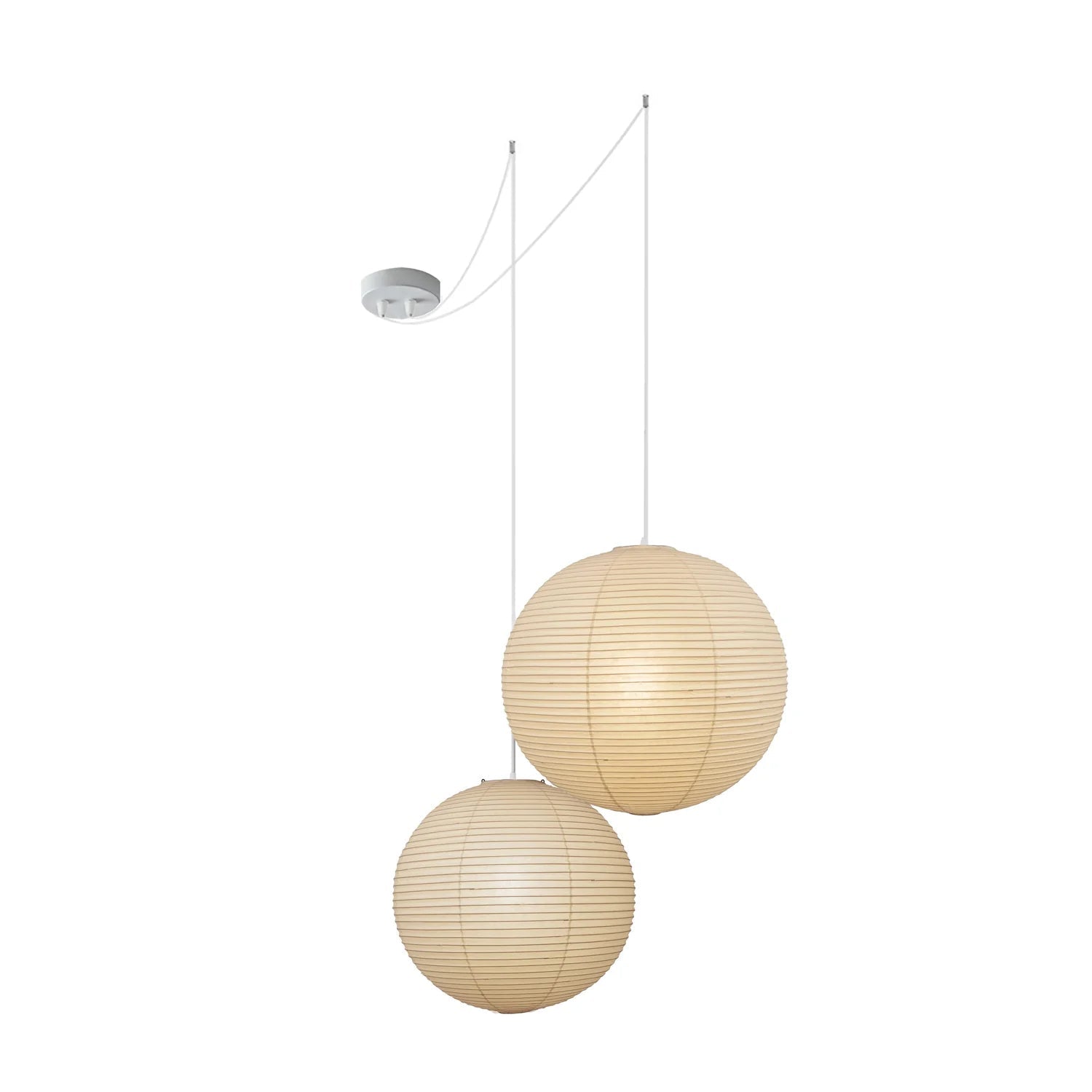 Lámpara colgante japonesa de globo de papel washi 1 luz