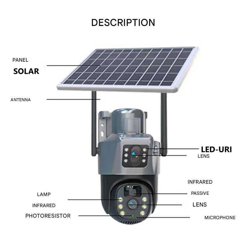 FORTICAM 4K – kabellose Solar-Sicherheitskamera mit Doppelobjektiv & Nachtsicht  