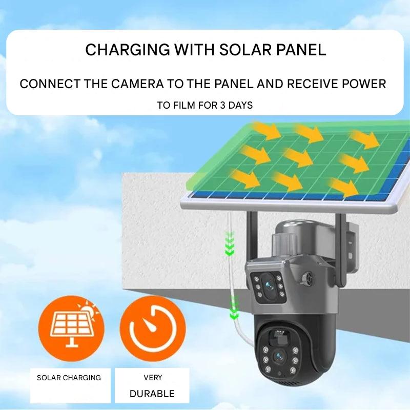 FORTICAM 4K – kabellose Solar-Sicherheitskamera mit Doppelobjektiv & Nachtsicht  