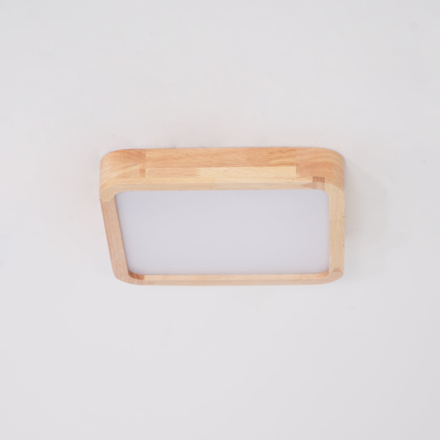 Modern Nordic Round Wooden LED Flush Mount Ceiling 1-Light