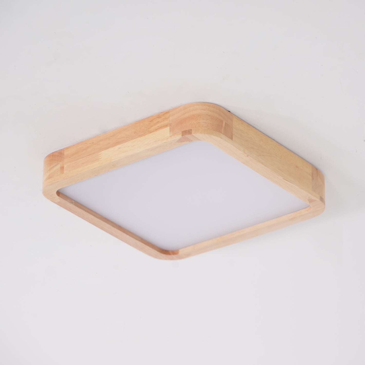 Modern Nordic Round Wooden LED Flush Mount Ceiling 1-Light