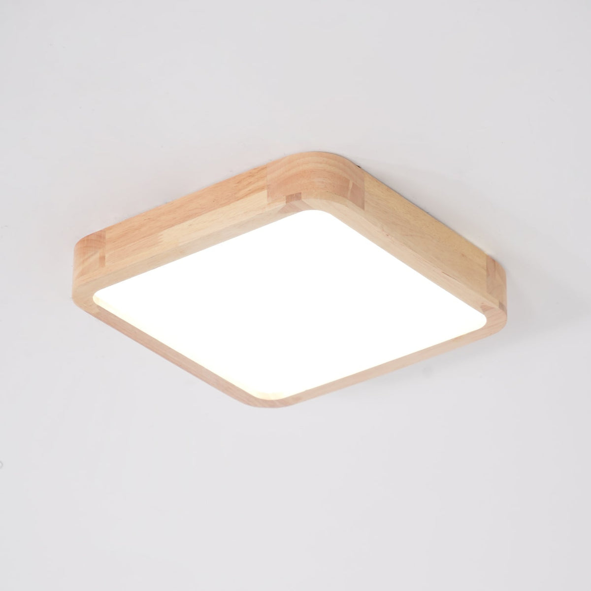 Moderner nordischer runder Holz-LED-Deckenleuchte, 1-flammig  