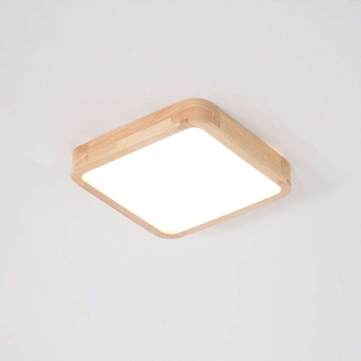 Moderner nordischer runder Holz-LED-Deckenleuchte, 1-flammig  