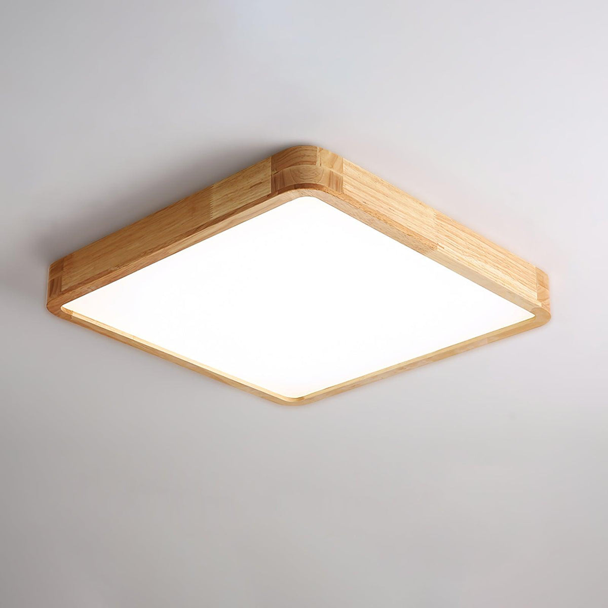 Moderner nordischer runder Holz-LED-Deckenleuchte, 1-flammig  