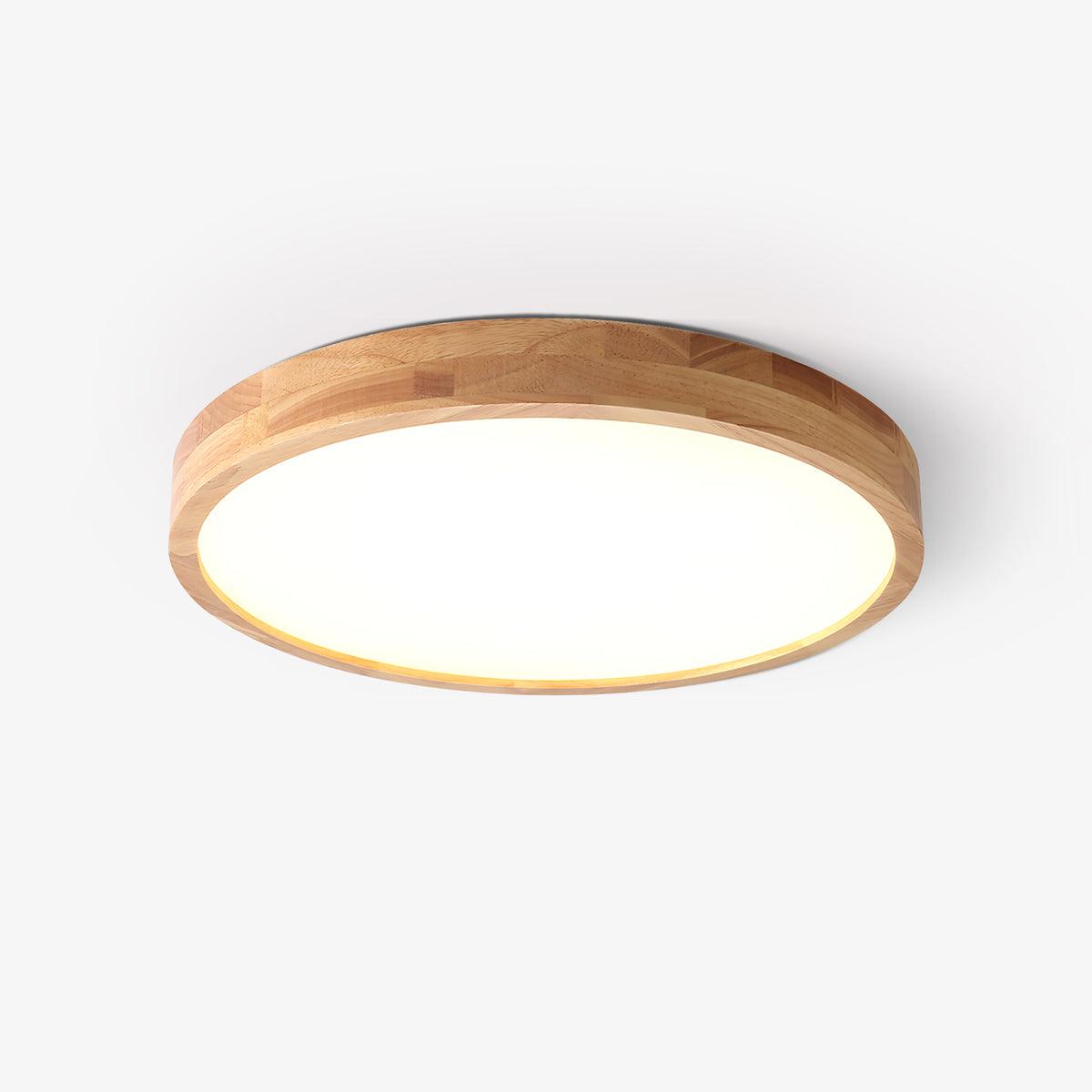 Plafoniera LED moderna nordica rotonda in legno 1 luce