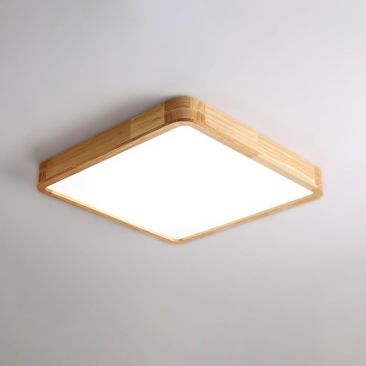 Moderner nordischer runder Holz-LED-Deckenleuchte, 1-flammig  