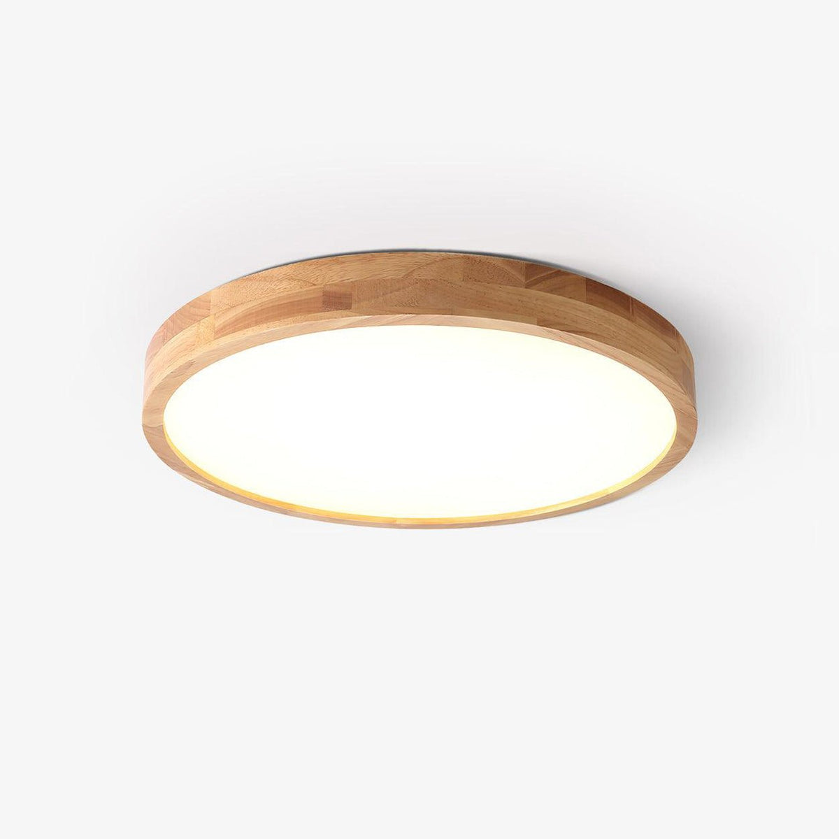 Moderner nordischer runder Holz-LED-Deckenleuchte, 1-flammig  
