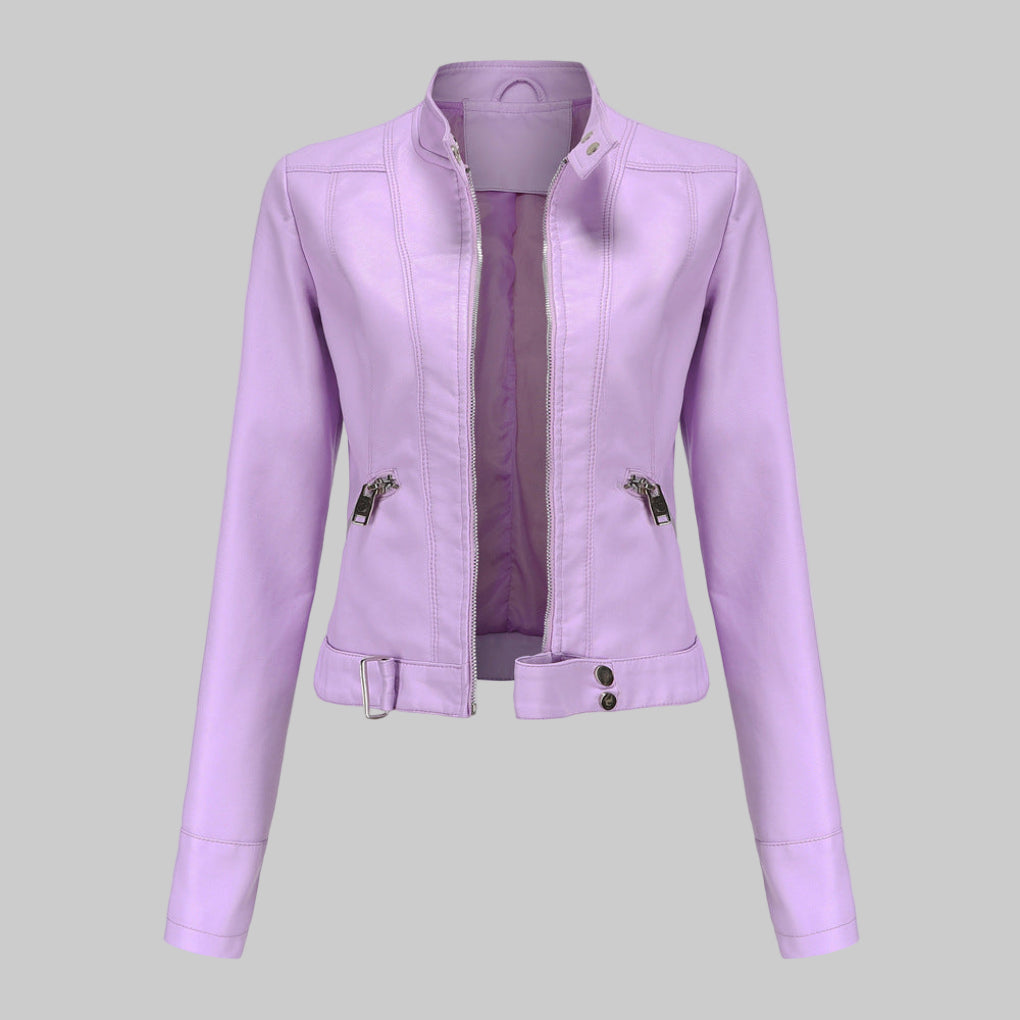Chaqueta de cuero para mujer – Prenda exterior elegante y distintiva