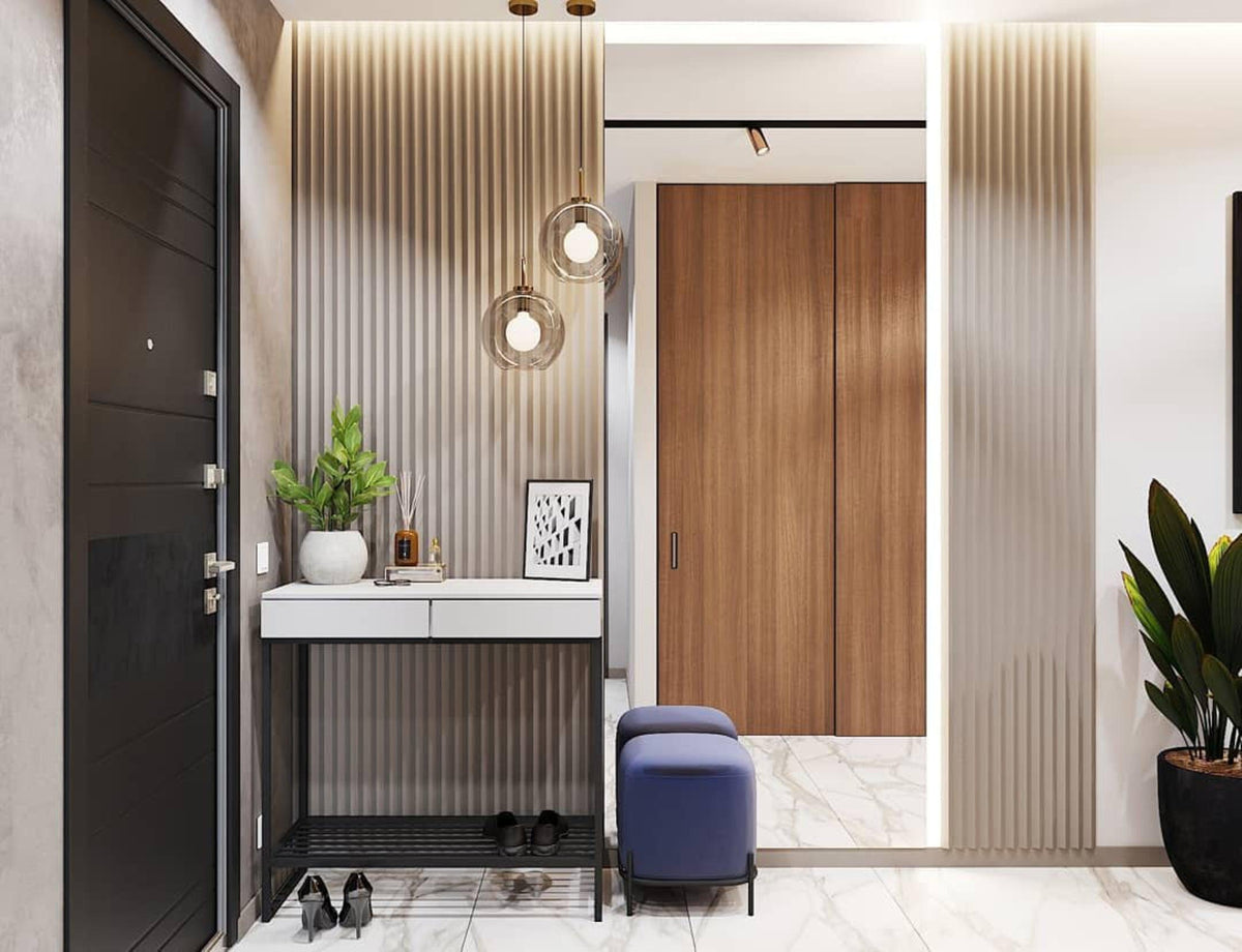 Lampadario moderno cilindrico in vetro e ottone a 1 luce
